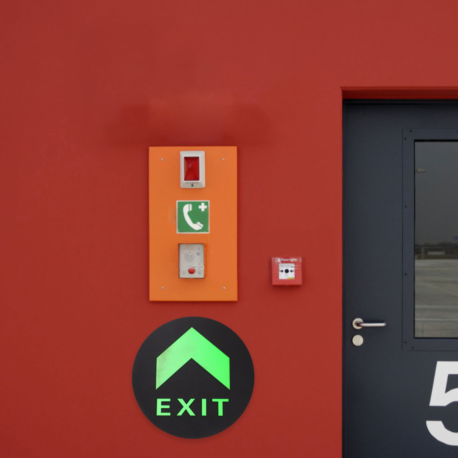 Emergency Exit Sign - Autocollant de sol lumineux de nuit