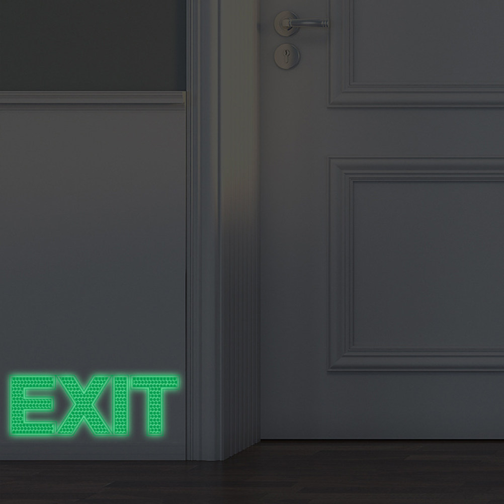 Emergency Exit Sign - Autocollant de sécurité mural de sortie,